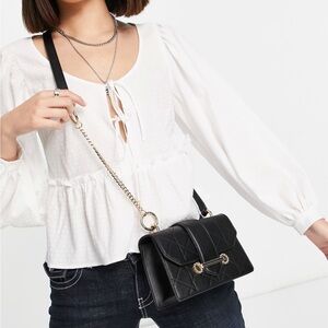 ASOS Black Chain Detail Crossbody Purse